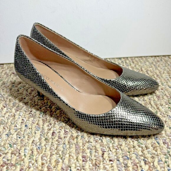 Franco Sarto Shoes - Franco Sarto Shoes Women's 8.5M Silver   Heel Pumps